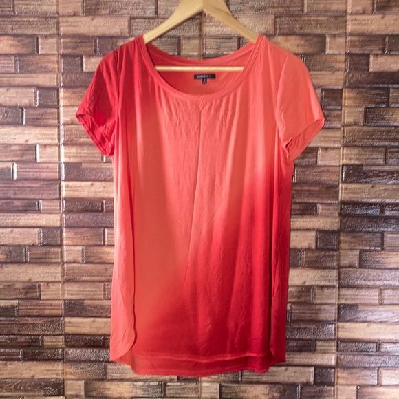Lafayette 148 New York Tops - Lafayette 148 New York Tie Dye Crimson/Coral T shirt Size Medium